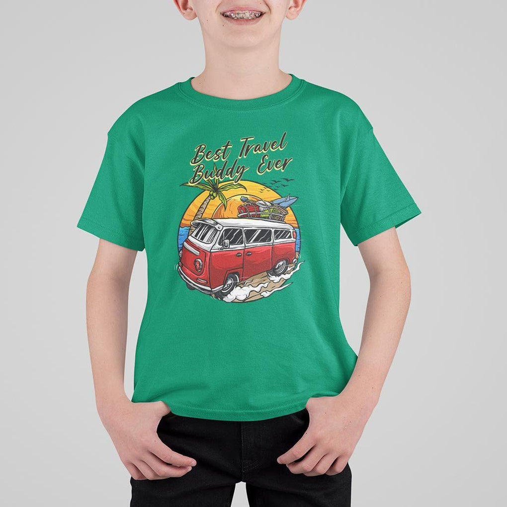 Best Travel Buddy Ever T Shirt For Kid Vintage Beach Van Summer Vacation TS11 Irish Green Print Your Wear