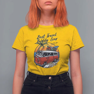 Best Travel Buddy Ever T Shirt For Women Vintage Beach Van Summer Vacation TS11 Daisy Print Your Wear
