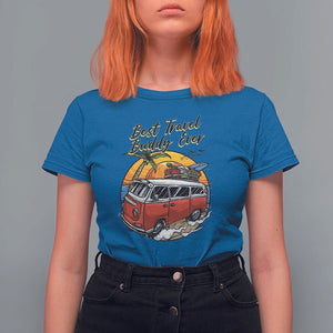 Best Travel Buddy Ever T Shirt For Women Vintage Beach Van Summer Vacation TS11 Royal Blue Print Your Wear