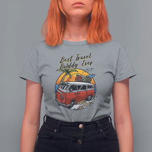 Best Travel Buddy Ever T Shirt For Women Vintage Beach Van Summer Vacation TS11 Sport Gray Print Your Wear