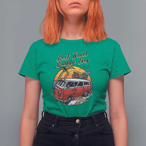 Best Travel Buddy Ever T Shirt For Women Vintage Beach Van Summer Vacation TS11 Irish Green Print Your Wear