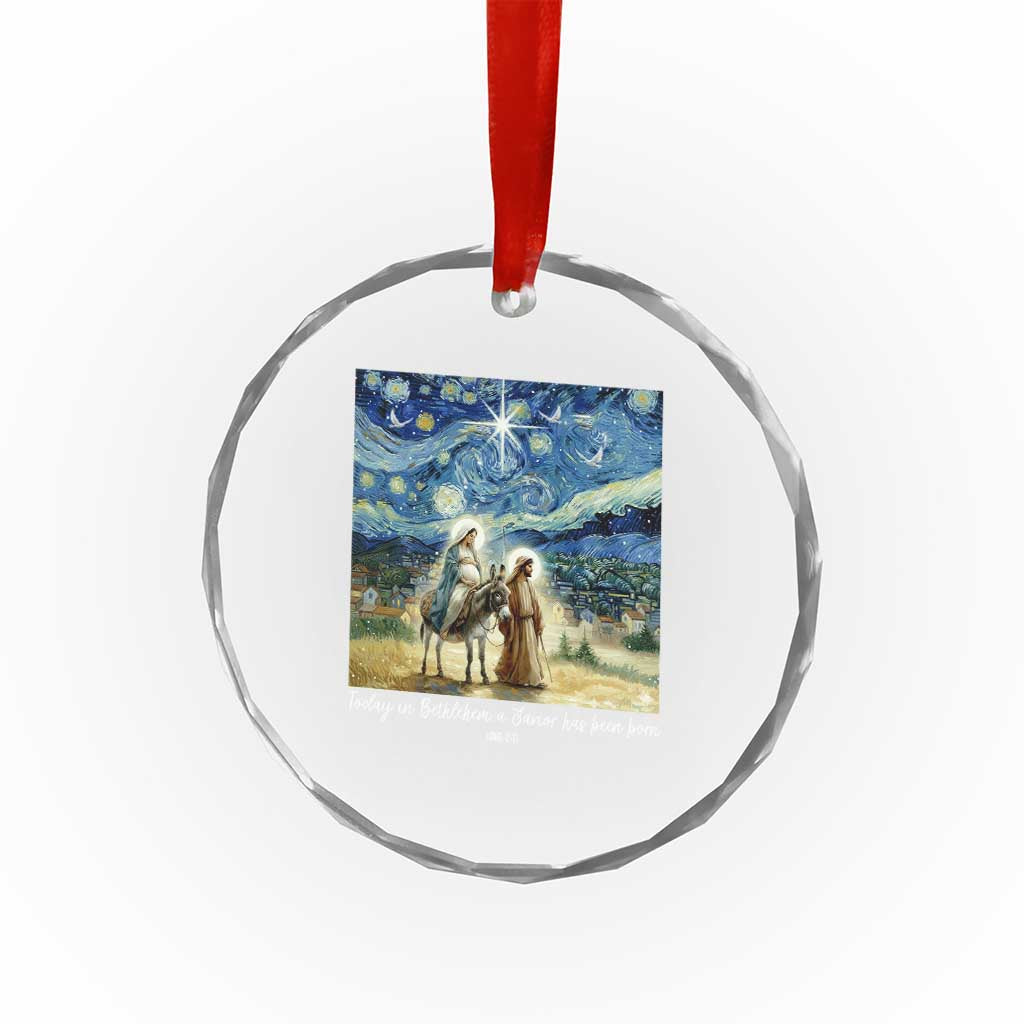 Bethlehem Starry Night Crystal Glass Ornament Nativity Luke 2:11 Christian Christmas TS14 Print Your Wear