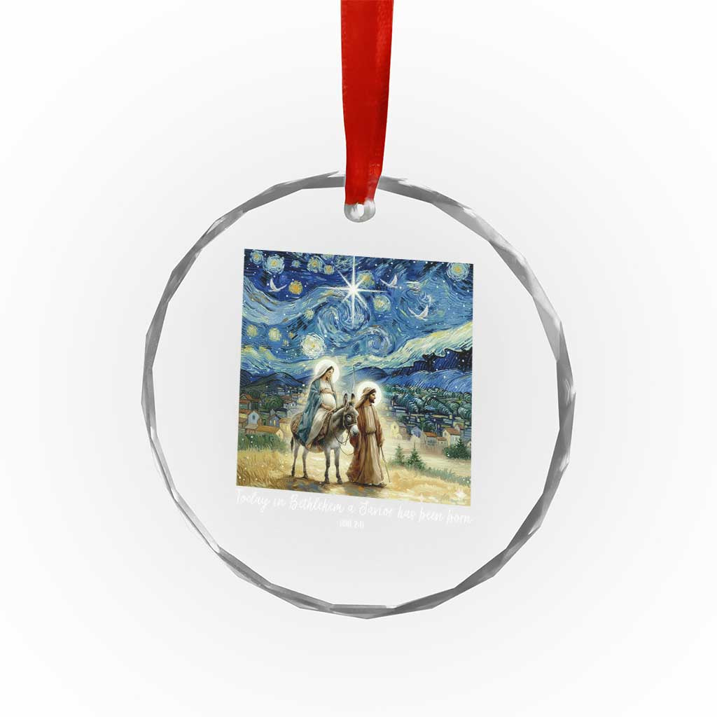 Bethlehem Starry Night Crystal Glass Ornament Nativity Luke 2:11 Christian Christmas TS14 Print Your Wear