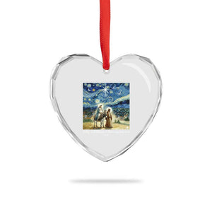 Bethlehem Starry Night Heart Crystal Glass Ornament Nativity Luke 2:11 Christian Christmas TS14 Print Your Wear