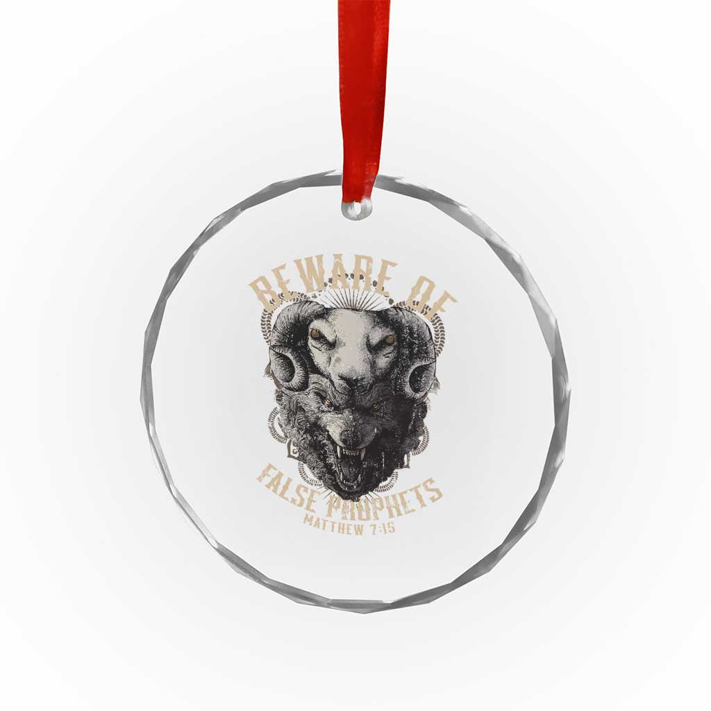 Beware Of False Prophets Crystal Glass Ornament Christian Sheep Wolf TS11 Print Your Wear