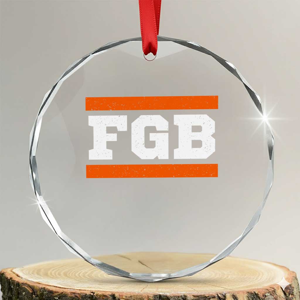 BF Game Day Crystal Glass Ornament FGB Football Fans TS10 Transparent Glass 3'' Circle Print Your Wear