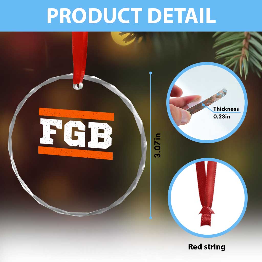 BF Game Day Crystal Glass Ornament FGB Football Fans TS10 Print Your Wear