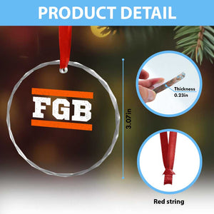 BF Game Day Crystal Glass Ornament FGB Football Fans TS10 Print Your Wear