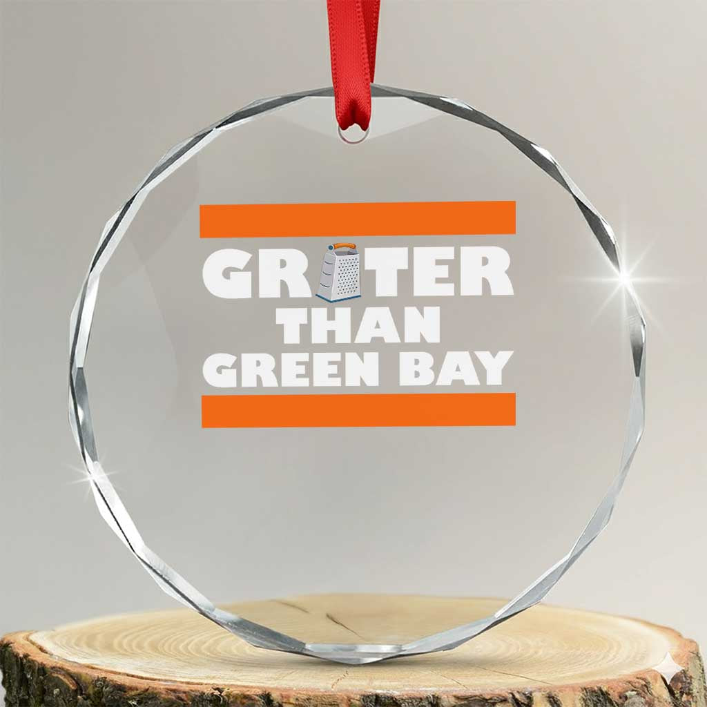 BF Game Day Crystal Glass Ornament Funny Grater Than GB Foolball Fans TS10 Transparent Glass 3'' Circle Print Your Wear