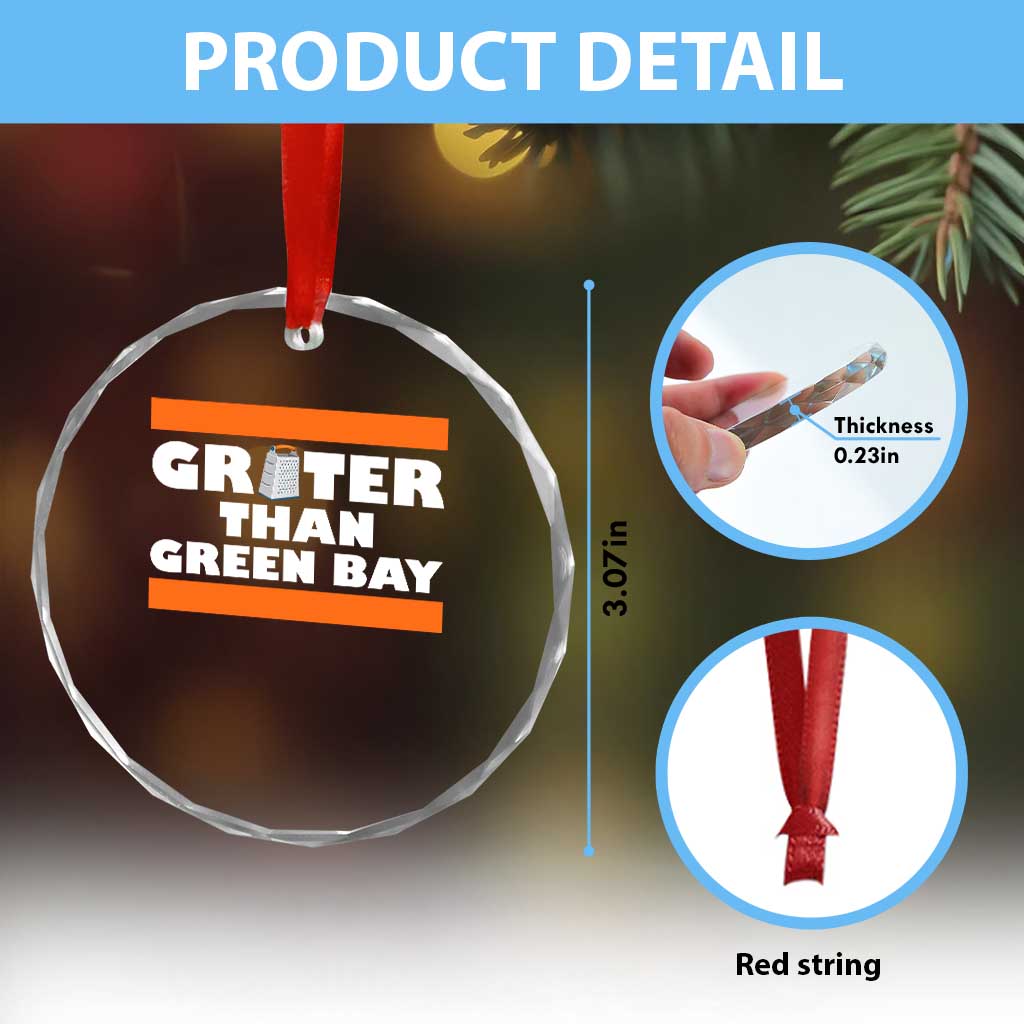BF Game Day Crystal Glass Ornament Funny Grater Than GB Foolball Fans TS10 Print Your Wear