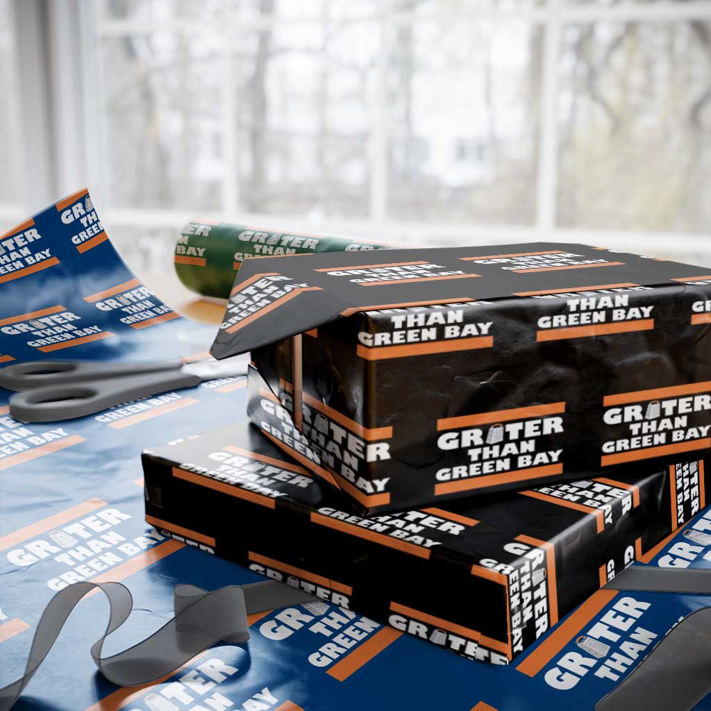 BF Game Day Wrapping Paper Roll Funny Grater Than GB Foolball Fans TS10 Black Print Your Wear