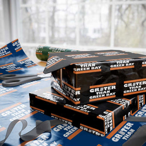 BF Game Day Wrapping Paper Roll Funny Grater Than GB Foolball Fans TS10 Black Print Your Wear