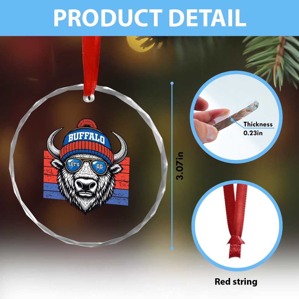 BFB Football Crystal Glass Ornament Vintage 90s Sports Fan Game Day TS10 Print Your Wear