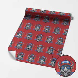 BFB Football Wrapping Paper Roll Vintage 90s Sports Fan Game Day TS10 Red Print Your Wear