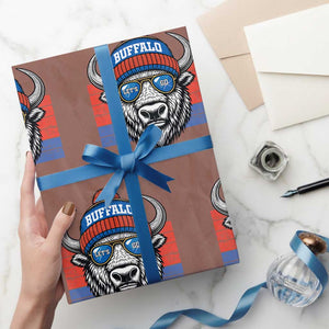 BFB Football Wrapping Paper Roll Vintage 90s Sports Fan Game Day TS10 Mocha Print Your Wear