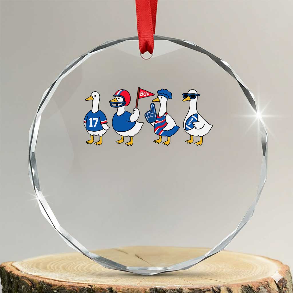 BFB Goose Crystal Glass Ornament Funny BFB Sports Fan Silly Gooses TS10 Transparent Glass 3'' Circle Print Your Wear