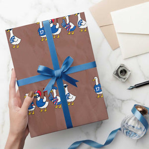 BFB Goose Wrapping Paper Roll Funny BFB Sports Fan Silly Gooses TS10 Mocha Print Your Wear