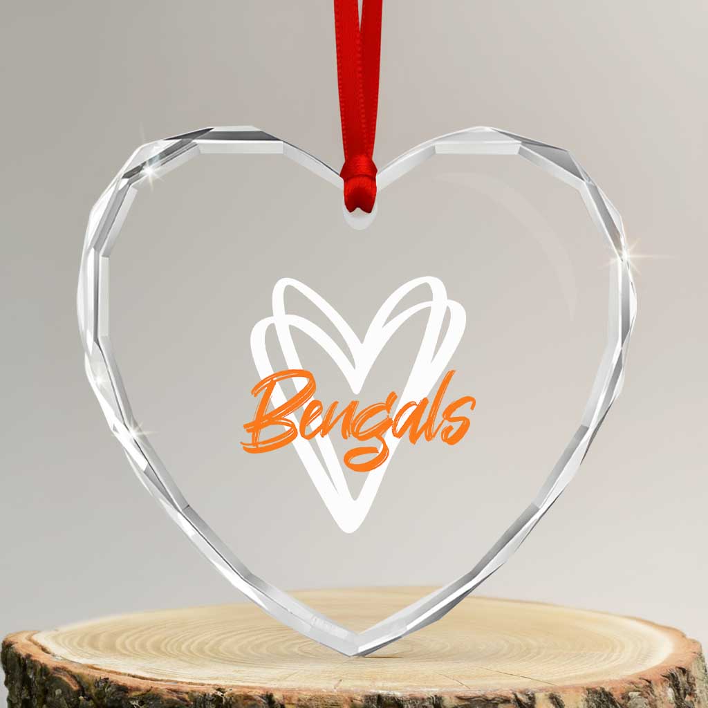 BFT Lovers Heart Crystal Glass Ornament Inspirational Athletic Name Design Sports Fan TS10 Transparent Glass 3'' Heart Print Your Wear