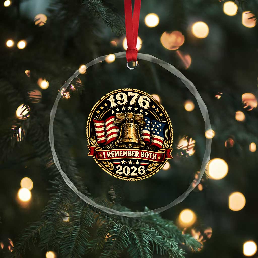 Bicentennial Born 1976 Liberty Bell Crystal Glass Ornament America 250th Anniversary 50th Birthday TS02 Print Your Wear