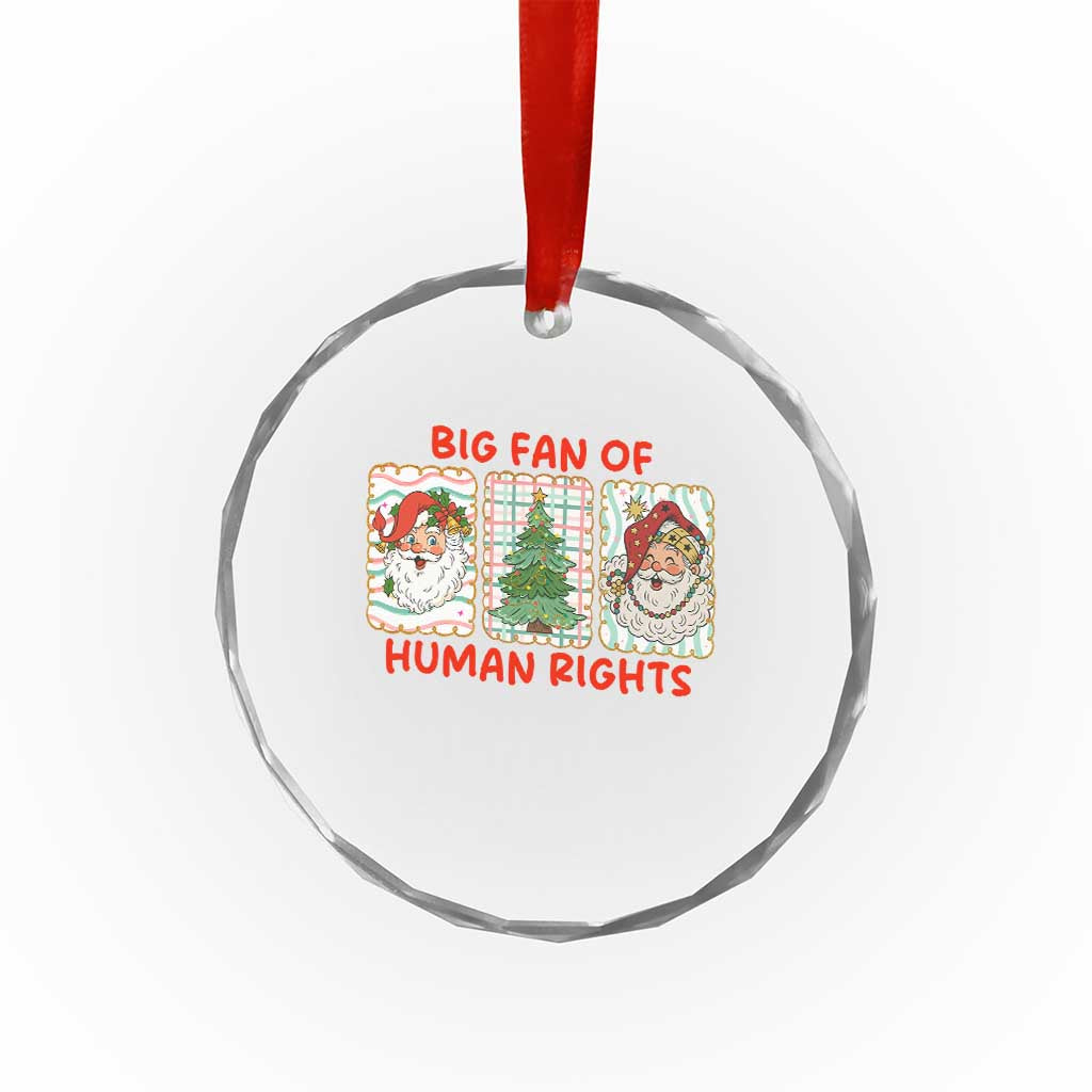 Big Fan Of Human Rights And Equality Crystal Glass Ornament Xmas Activism Gift TS12 Print Your Wear