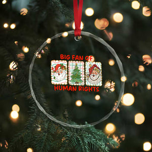 Big Fan Of Human Rights And Equality Crystal Glass Ornament Xmas Activism Gift TS12 Print Your Wear