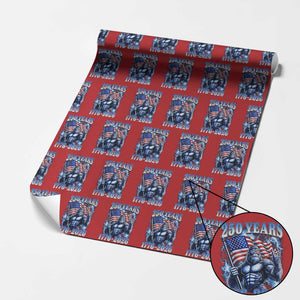 Bigfoot 250th Anniversary America Wrapping Paper Roll 250 Years Of Freedom 4th July 1776 2026 Patriotic Flag TS10 Red Print Your Wear