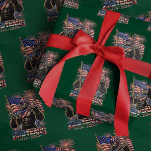 Bigfoot 250th Anniversary Wrapping Paper Roll USA Independence 250 Years Of Freedom 1776 2026 Patriotic Flag TS10 Green Print Your Wear