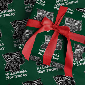 Bigfoot Black Ribbon Wrapping Paper Roll Not Today Melanoma Awareness Gift TS12 Green Print Your Wear