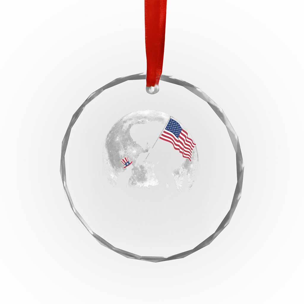 Bigfoot Boop Cat Moon Crystal Glass Ornament Funny Sasquatch Meme 4th of July TS14 Print Your Wear