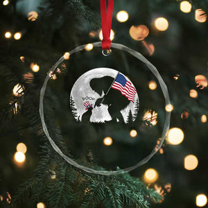 Bigfoot Boop Cat Moon Crystal Glass Ornament Funny Sasquatch Meme 4th of July TS14 Print Your Wear