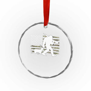 Bigfoot Camo Deer Hunting Crystal Glass Ornament Camo USA Flag Buck Season Sasquatch TS10 Print Your Wear