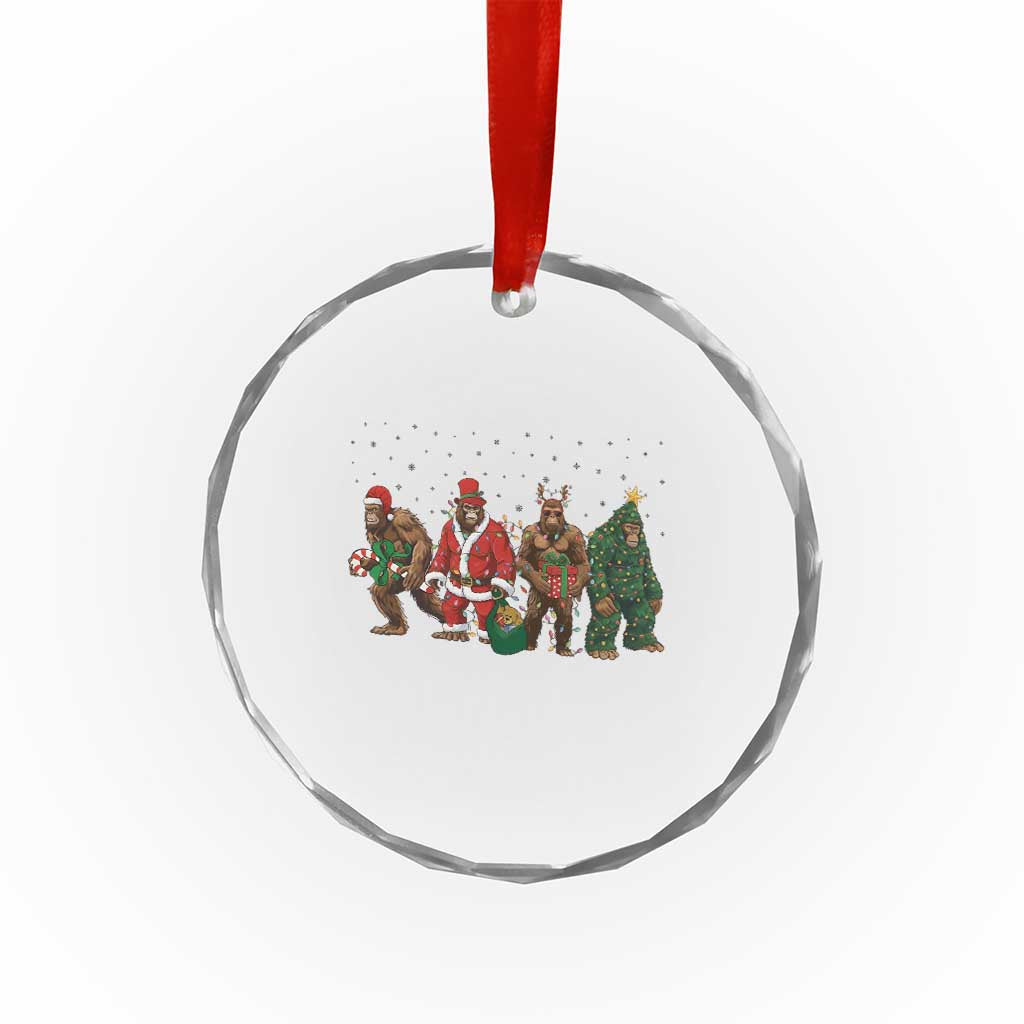 Bigfoot Christmas Cosplay Crystal Glass Ornament Funny Holiday Gift TS12 Print Your Wear