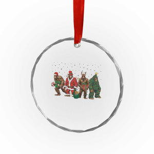 Bigfoot Christmas Cosplay Crystal Glass Ornament Funny Holiday Gift TS12 Print Your Wear