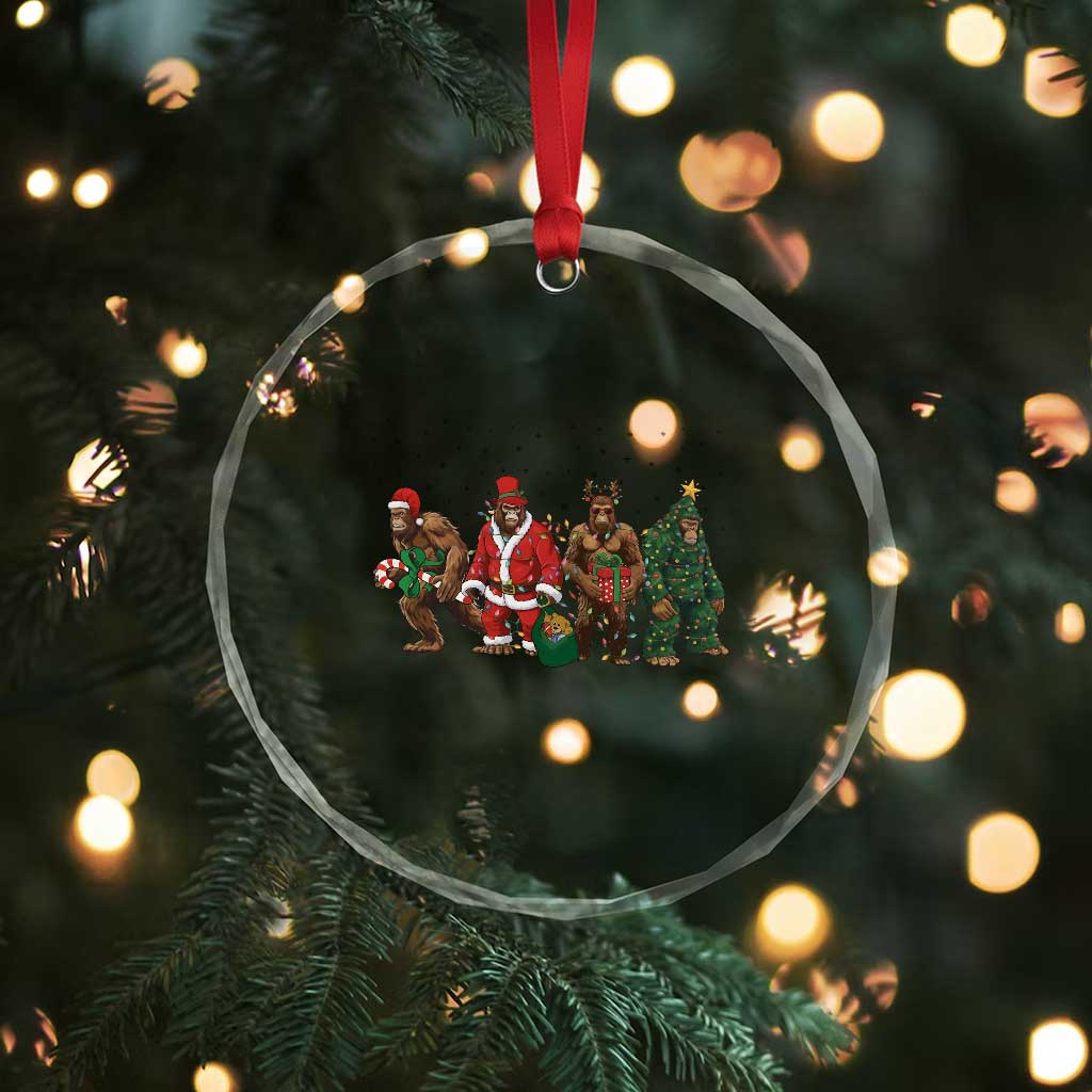 Bigfoot Christmas Cosplay Crystal Glass Ornament Funny Holiday Gift TS12 Print Your Wear