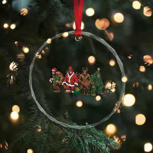 Bigfoot Christmas Cosplay Crystal Glass Ornament Funny Holiday Gift TS12 Print Your Wear