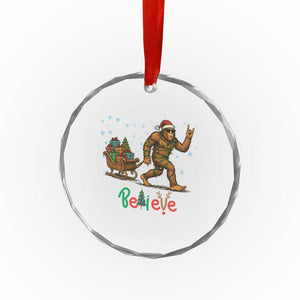 Bigfoot Christmas Crystal Glass Ornament Believe Funny Holiday Gift TS12 Print Your Wear
