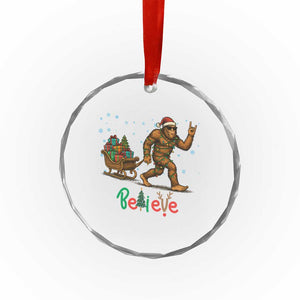 Bigfoot Christmas Crystal Glass Ornament Believe Funny Holiday Gift TS12 Print Your Wear