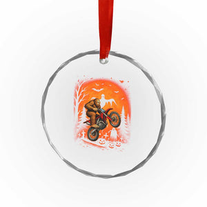 Bigfoot Dirt Bike Crystal Glass Ornament Sasquatch Halloween Creepy Biker TS14 Print Your Wear