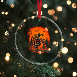 Bigfoot Dirt Bike Crystal Glass Ornament Sasquatch Halloween Creepy Biker TS14 Print Your Wear