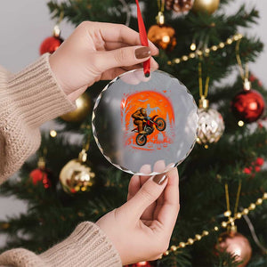 Bigfoot Dirt Bike Crystal Glass Ornament Sasquatch Halloween Creepy Biker TS14 Print Your Wear