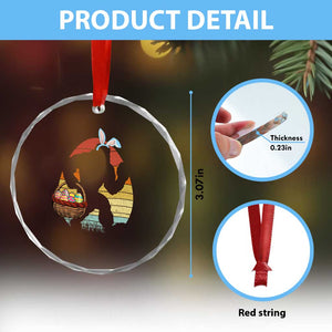 Bigfoot Easter Crystal Glass Ornament Bunny Sasquatch Eggs Retro TS10 Print Your Wear