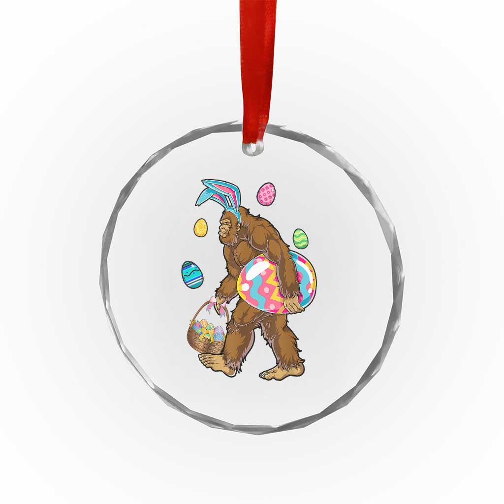 Bigfoot Easter Crystal Glass Ornament Funny Sasquatch Eggs Hunting TS10 Print Your Wear