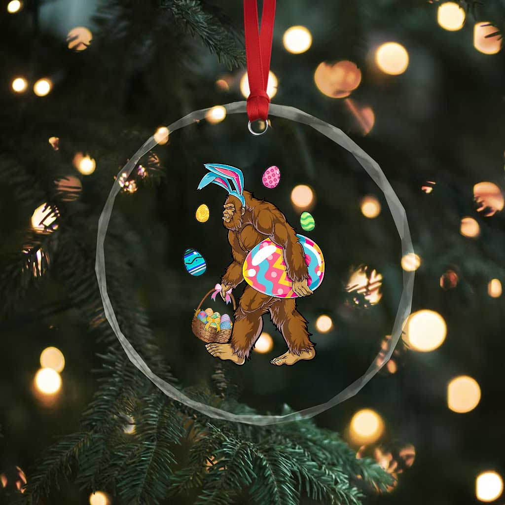 Bigfoot Easter Crystal Glass Ornament Funny Sasquatch Eggs Hunting TS10 Print Your Wear