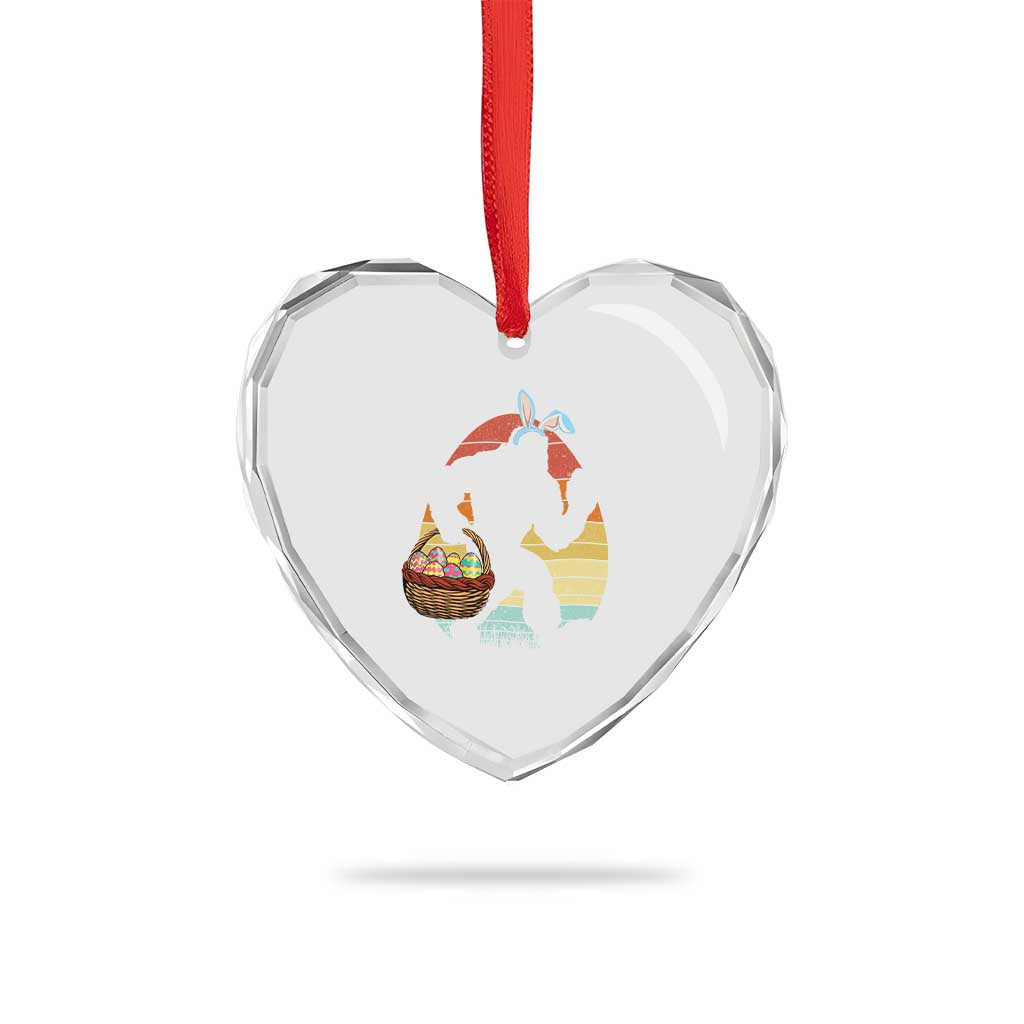 Bigfoot Easter Heart Crystal Glass Ornament Bunny Sasquatch Eggs Retro TS10 Print Your Wear