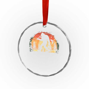 Bigfoot Fishing Crystal Glass Ornament Funny Retro Sasquatch Fisherman Dad TS10 Print Your Wear