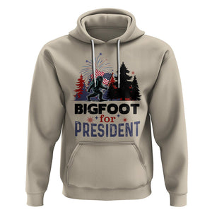 Bigfoot For President Hoodie Funny American USA Flag Sasquatch Election TS09 Sand Printyourwear