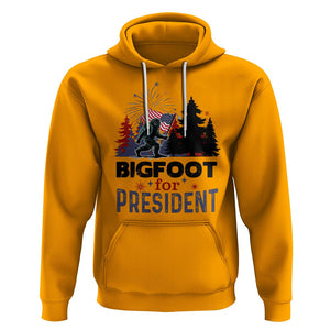 Bigfoot For President Hoodie Funny American USA Flag Sasquatch Election TS09 Gold Printyourwear