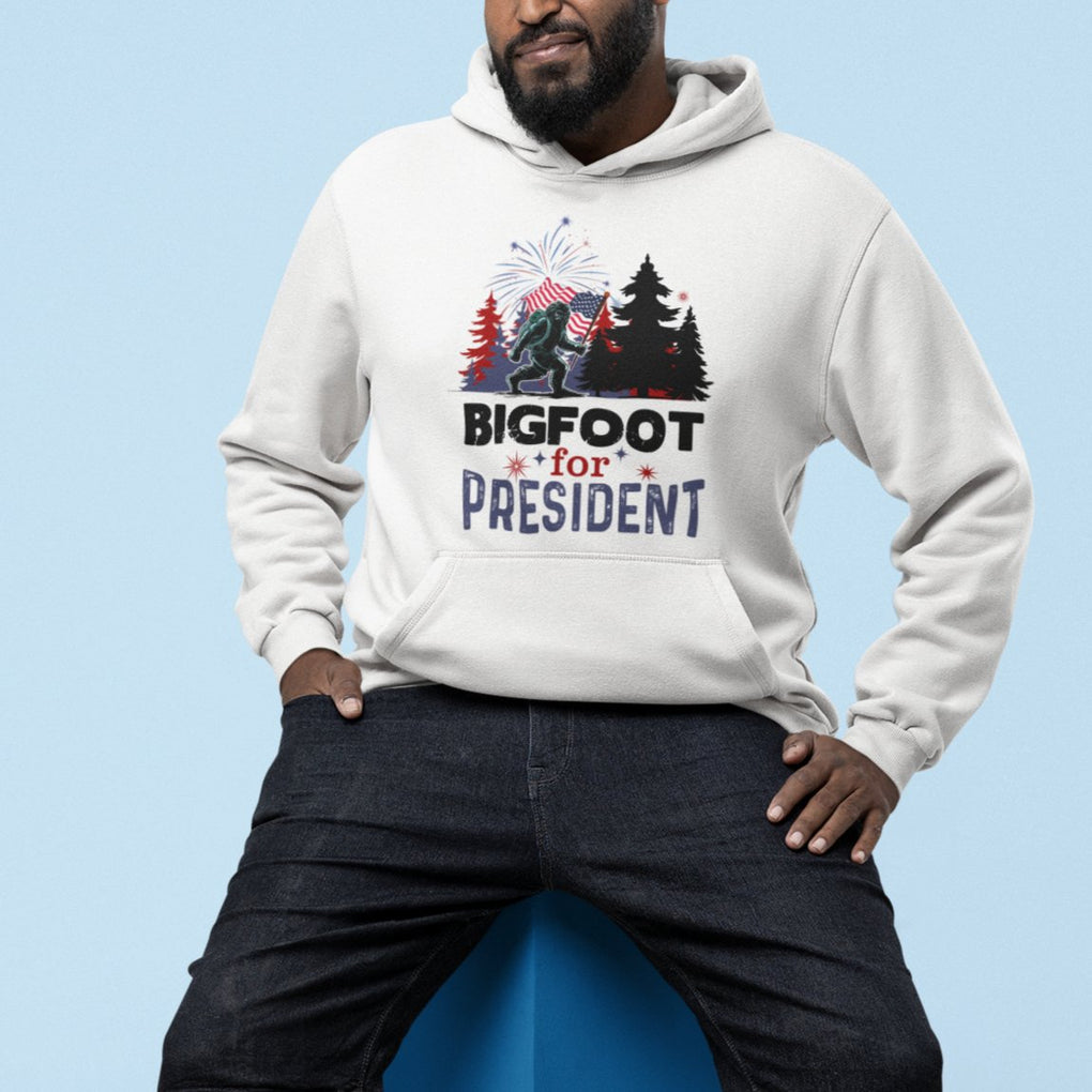 Bigfoot For President Hoodie Funny American USA Flag Sasquatch Election TS09 Printyourwear