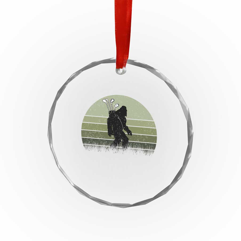 Bigfoot Golfer Crystal Glass Ornament Funny Sasquatch Golfing Golf Balls TS10 Print Your Wear