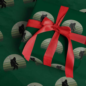 Bigfoot Golfer Wrapping Paper Roll Funny Sasquatch Golfing Golf Balls TS10 Green Print Your Wear